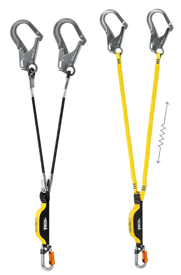 ABSORBICA®-Y MGO International Version Double lanyard with integrated energy absorber and MGO connectors 150cm