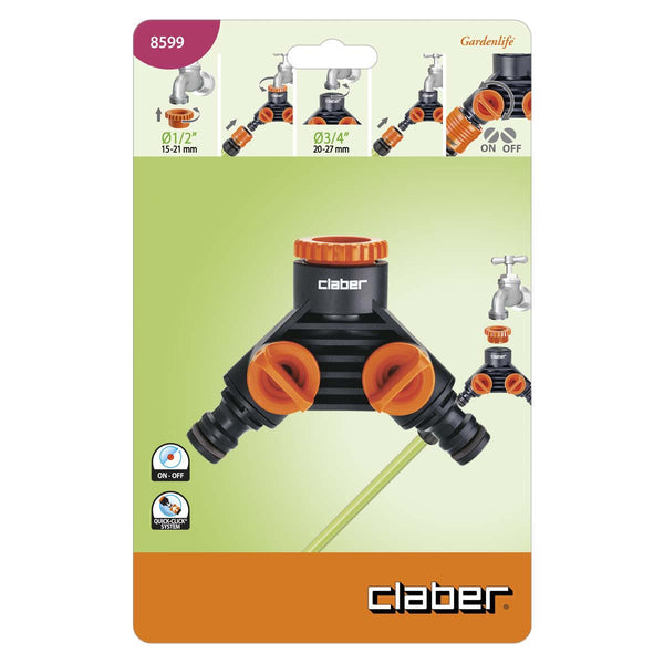 8599 Claber Double tap connector