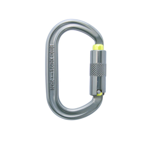 ISC  Aluminium KH221 Oval Karabiners  in a Triple- pack, in new vibrant Lemon and Titantium!