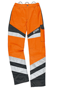STIHL Protect FS clearing saw and high-visibility trousers